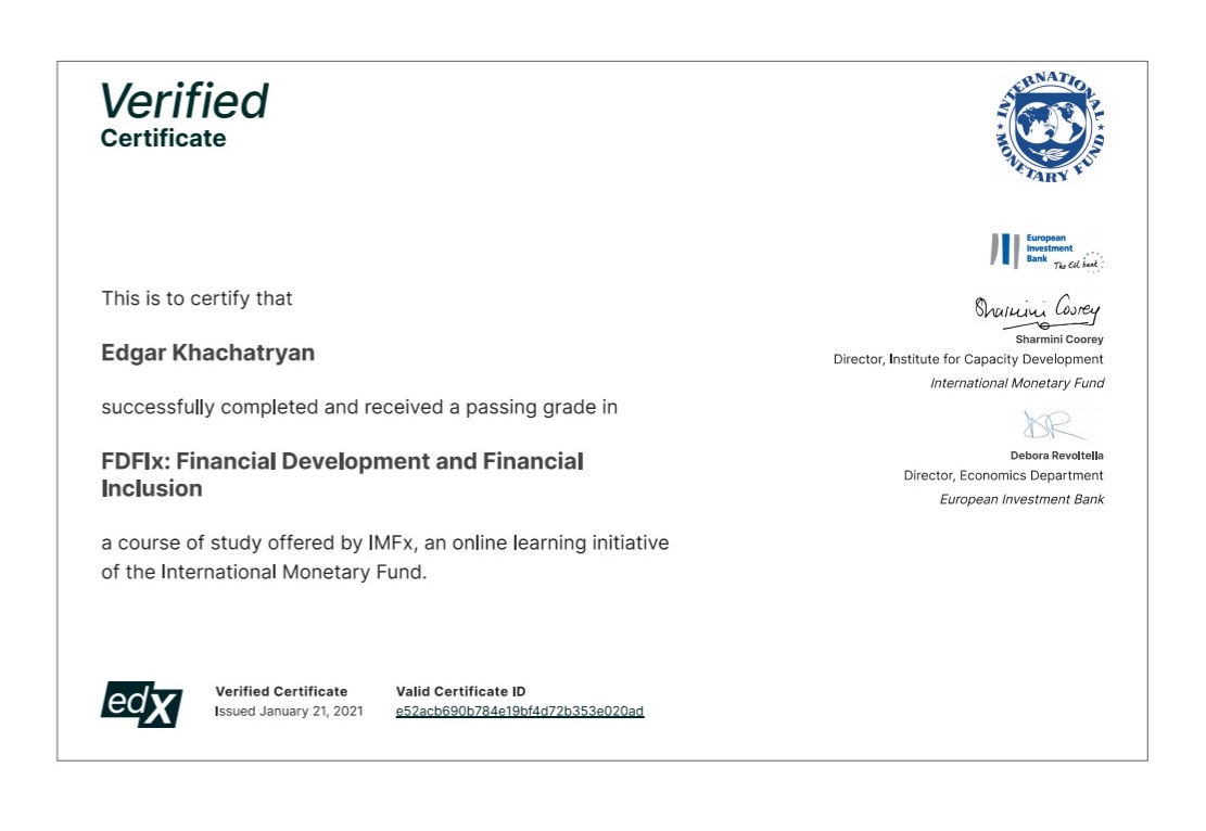 Verified Certificates